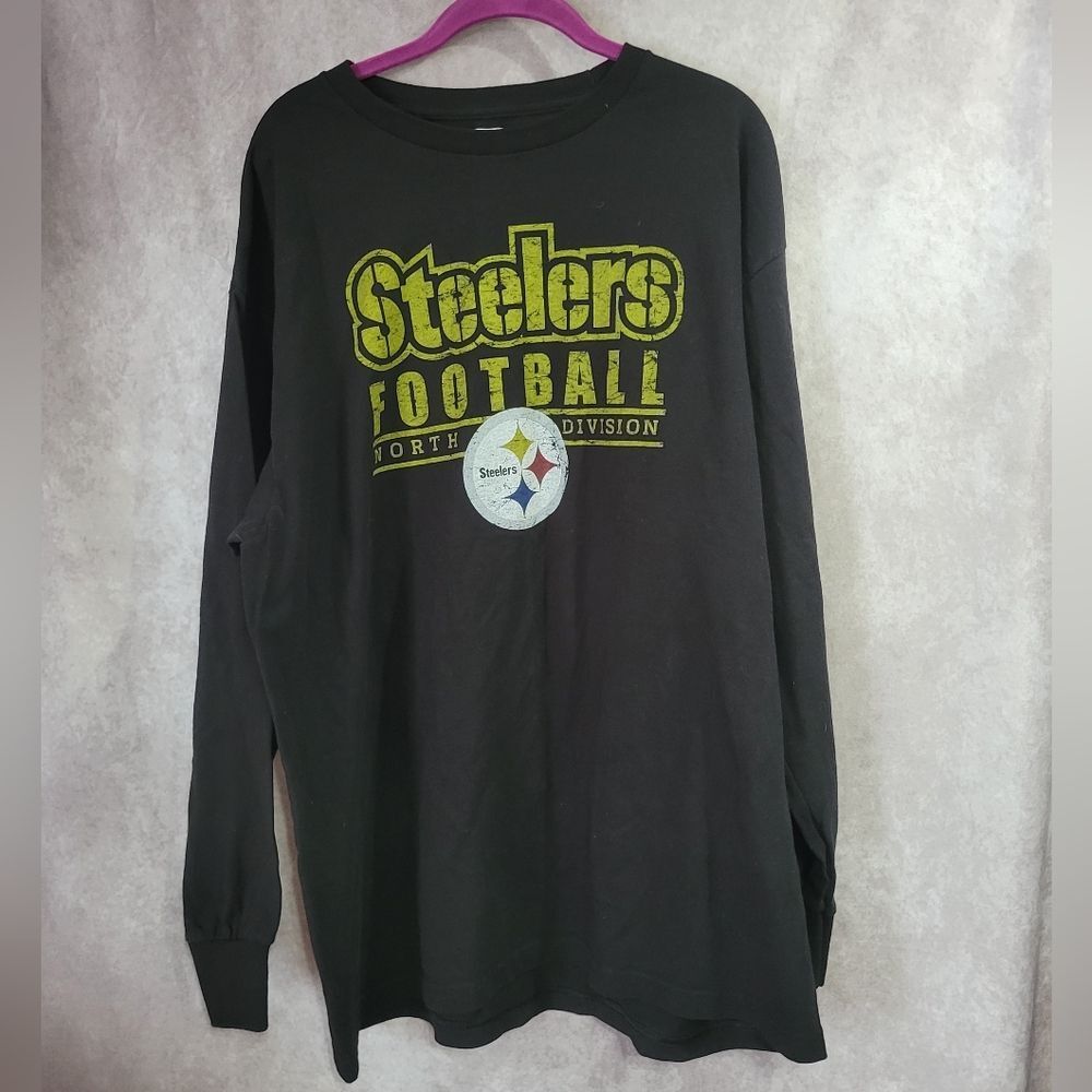 Mens Black NFL Pittsburgh Steelers Long Sleeve T-Shirt